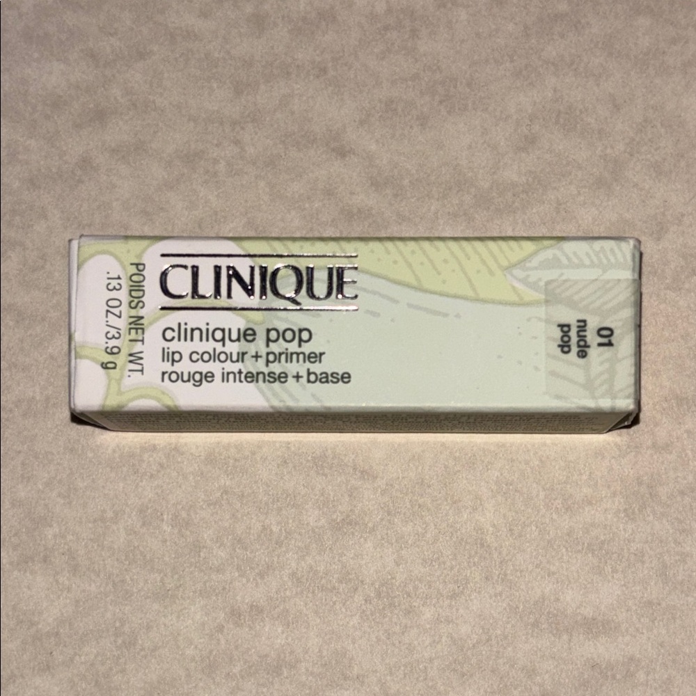 Clinique Pop Lip Color + Primer 01 Nude, NWT